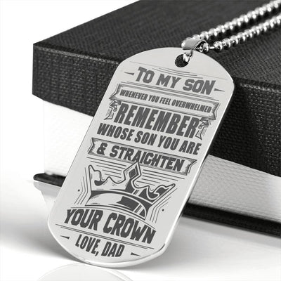 To My Son From Dad - Stainless Steel Necklace