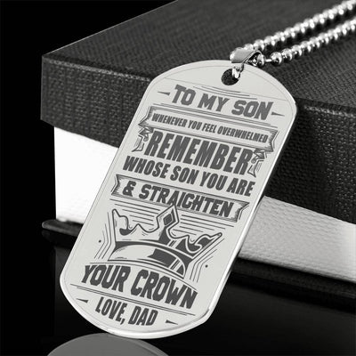 To My Son From Dad - Stainless Steel Necklace