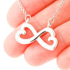Thank You For Raising Me To Be A Strong, Independent Woman Infinity Hearts Necklace