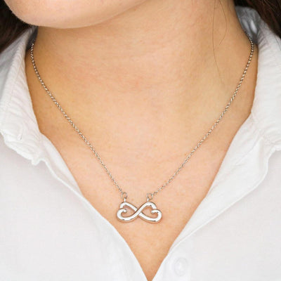 Thank You For Raising Me To Be A Strong, Independent Woman Infinity Hearts Necklace