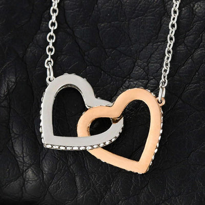 Remember Whose Daughter You Are & Straighten Your Crown! Interlocking Heart Necklace