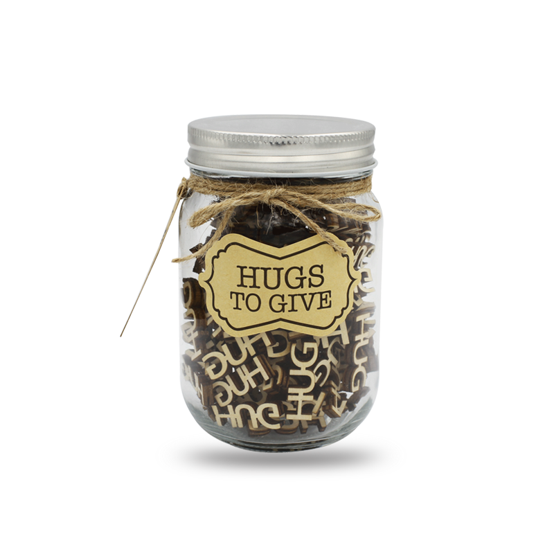 Hugs to Give Gift Jar - Handmade Gift