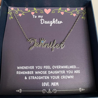 Customizable Name & Crown Necklace